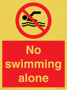 No swimming alone